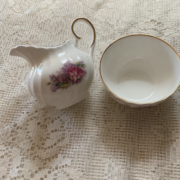 VINTAGE ALLYN NELSON COLLECTION FINE BONE CHINA-ENGLAND CREAMER/OPEN SUGAR 2pcs - Picture 7 of 9